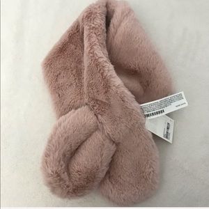 Faux Fur Blush Oblong Scarf